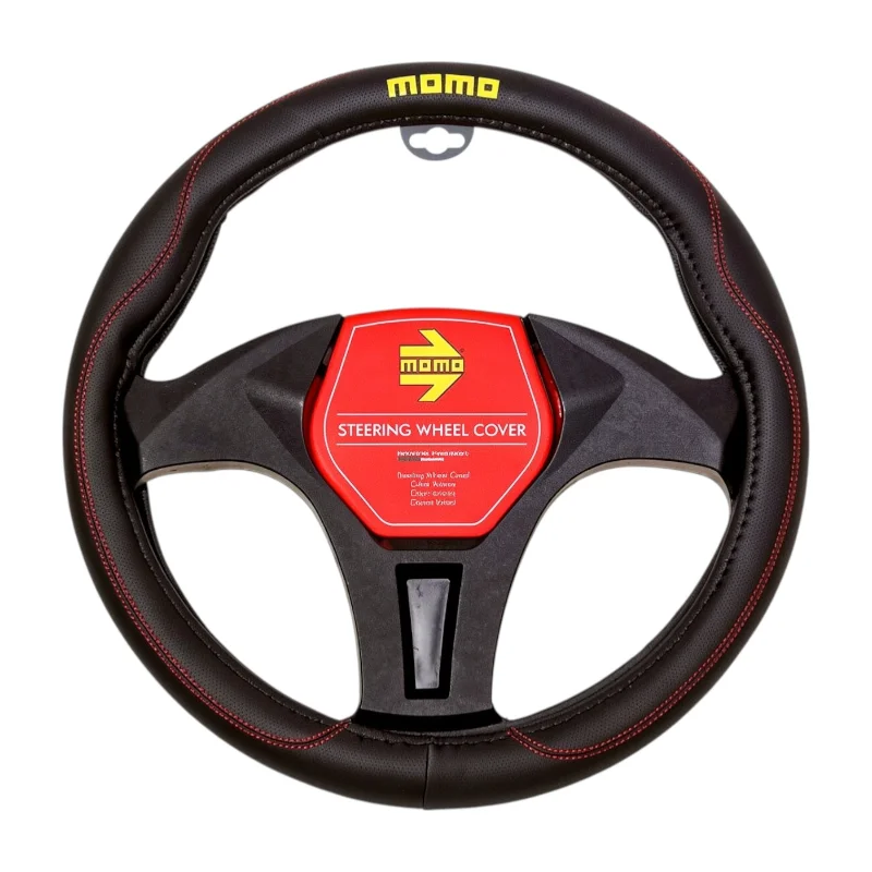 Forro Volante Momo SWC011DR Negro/Rojo